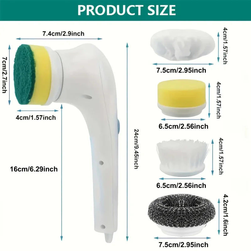 Electric Handheld Cleaning Brush – Kitchen, Sink & Shower Scrubber