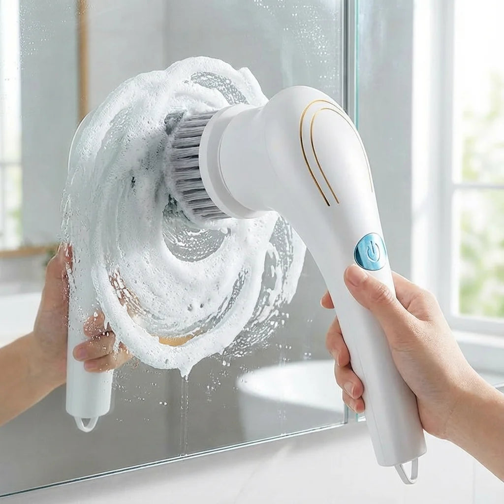Electric Handheld Cleaning Brush for Kitchen Sink and Shower